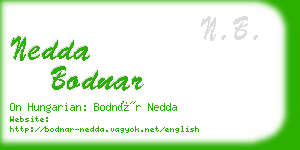 nedda bodnar business card